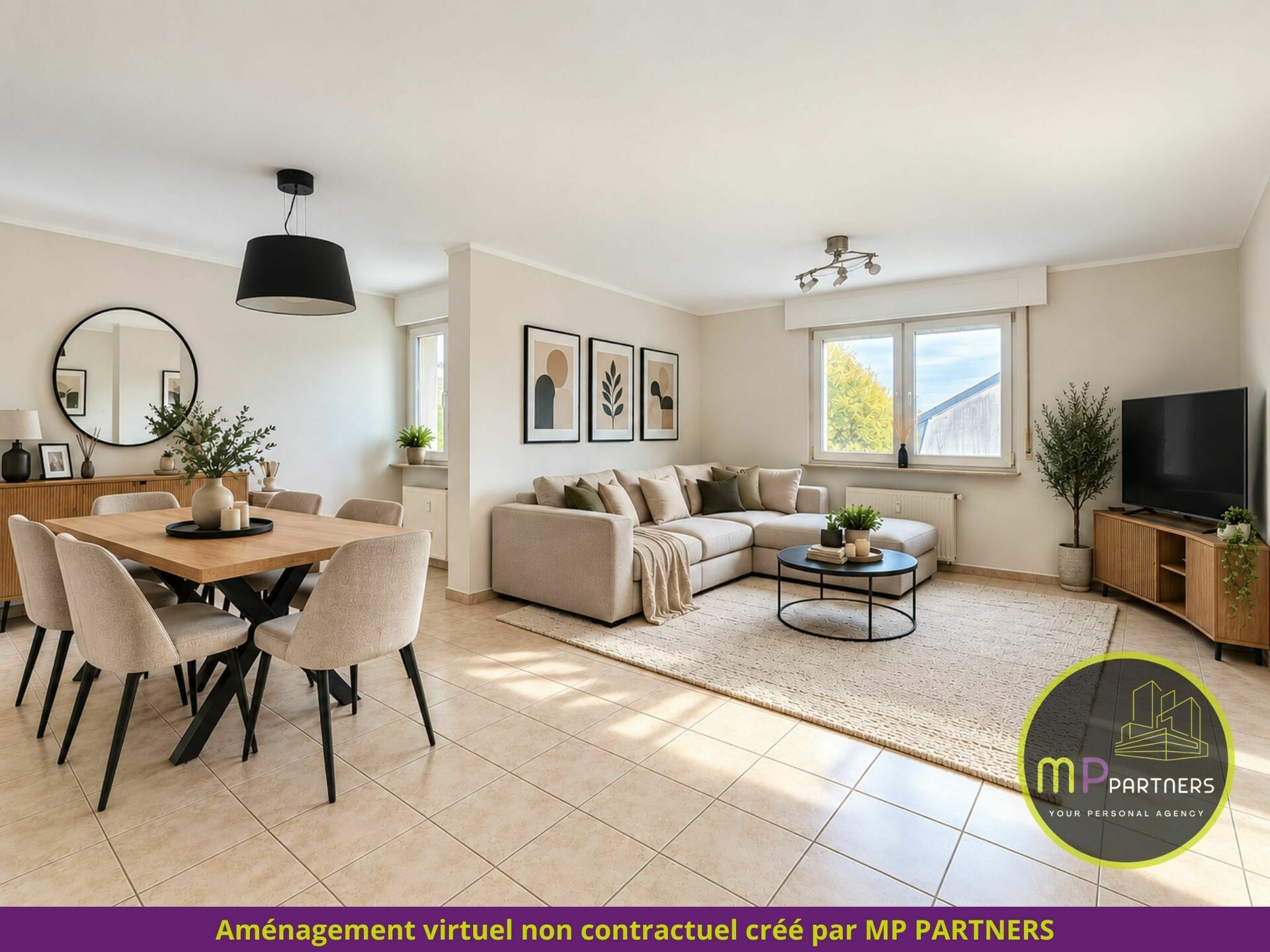 Appartement lumineux avec 2 chambres et balcon