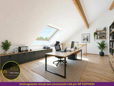 Bureaux avec un emplacement extérieur